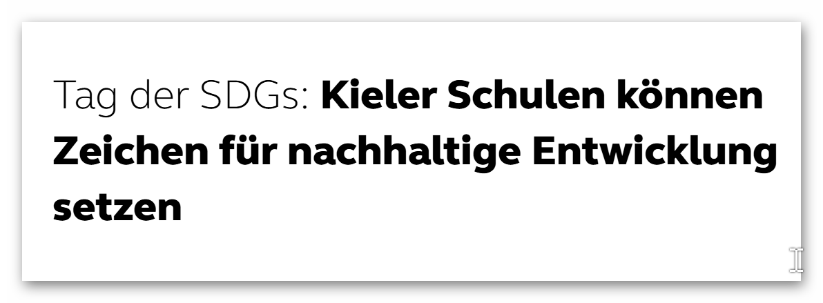 Kreative Nachhaltigkeits-Aktion